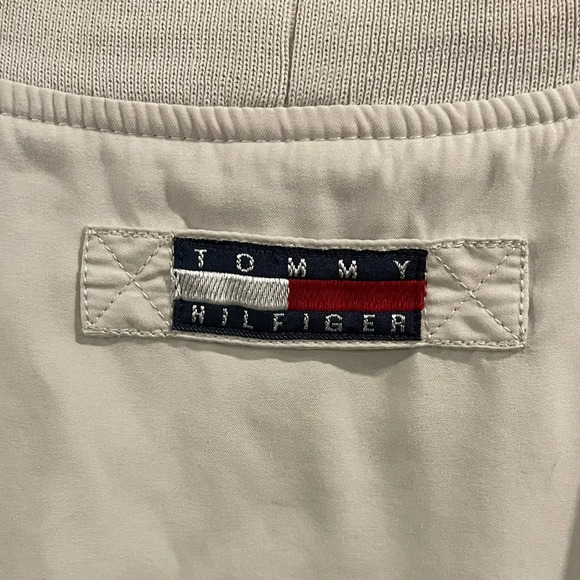 Y2K 2001 Tommy Hilfiger Golf Beige Pullover Windbreaker Jacket Size Large - Picture 5 of 6